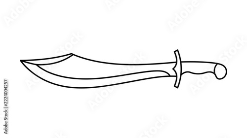 Obraz na plátně Curved blade weapon isolated on transparent background