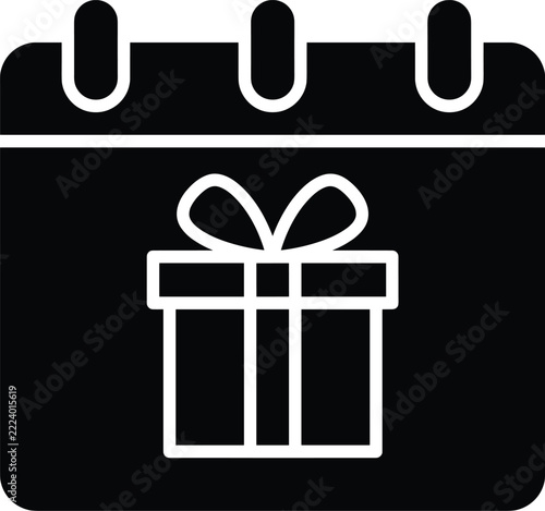 Calendar Gift Icon for Special Events and Gift Planning