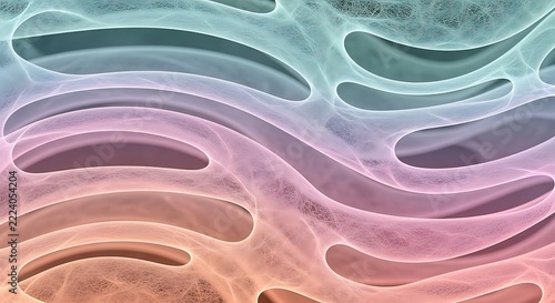 Abstract flowing liquid waves with soft gradient colors and organic network texture