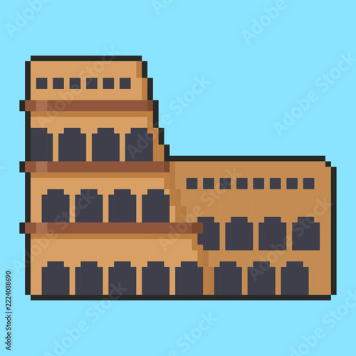 Pixel art Colosseum game asset design