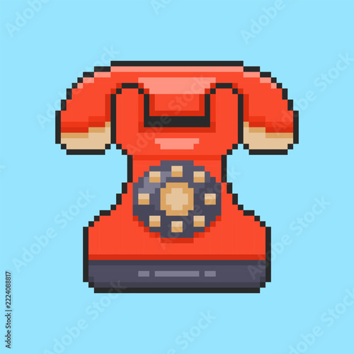 Pixel art Classic Telephone game asset design