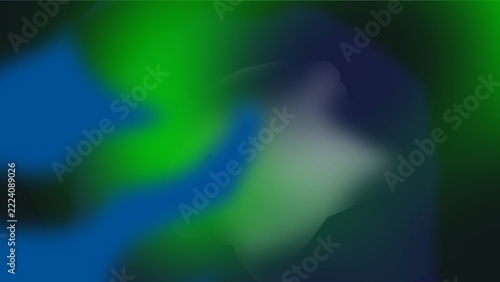 Abstract Dark Green and Blue Blurry Mesh Gradient Background