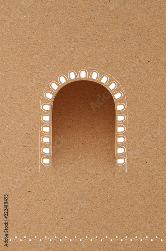 Puja background, Decorative brown color background. Alpona design