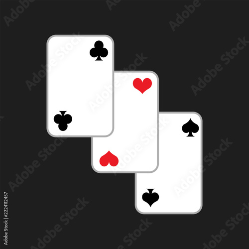 Playing cards icon sign symbol design vector