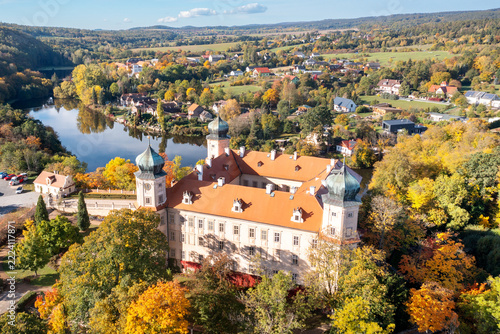 baroque castle Mnisek pod Brdy, Central Bohemian region, Czech republic