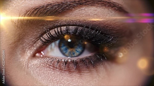 Beautyful woman eye makeup, close up eye