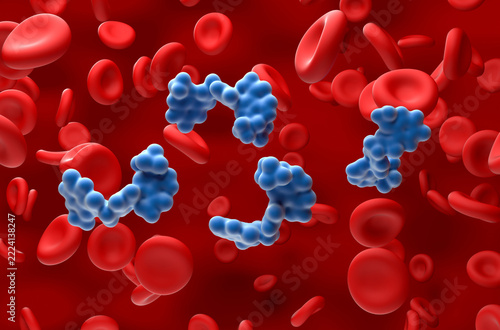 Pirtobrutinib - isometric view 3d illustration
