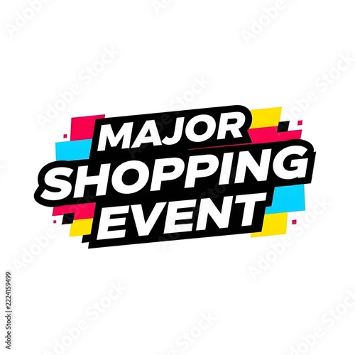 Major shopping event colorful banner design