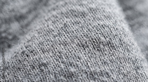 Close Up Gray Knit Fabric Texture with Soft Folds