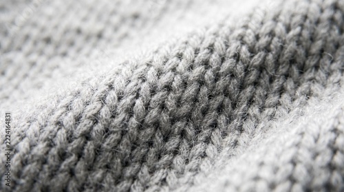 Close Up Gray Knit Fabric Texture for Cozy Design Projects