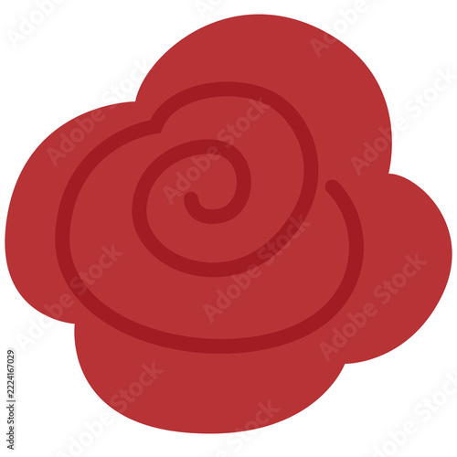 Simple Minimalist Rose Flower Collection Clipart Set Bundle with Red Pink and Rose Gold Blossoms