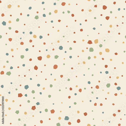 Seamless terrazzo pattern with warm earthy fragmentswith warm earthy fragments