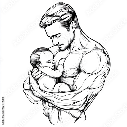 father and baby