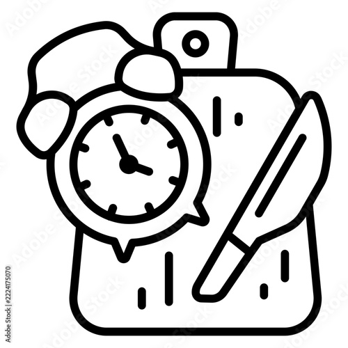 Knife + Clock