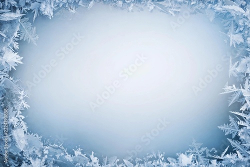 Frost crystal ice gradient background icy blue white winter elegant minimal