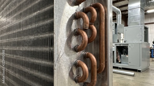 Aluminum Fins and Copper Tubes in HVAC Cooling Coil, Heat Exchanger, Air Conditioning and Refrigeration Equipment Component