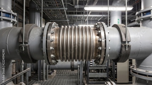 Stainless Steel Expansion Joint Bellows, Flexible Pipe Connector, Industrial Piping System and Plumbing Infrastructure
