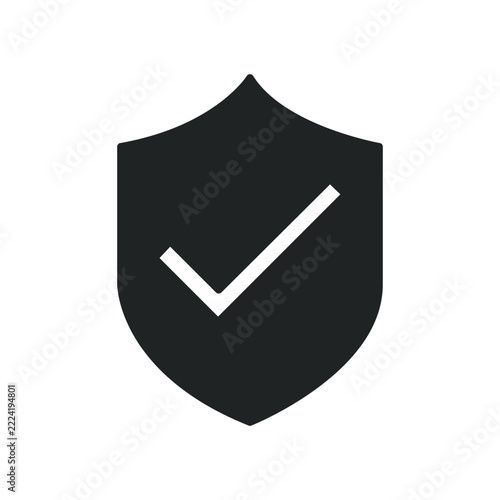 Verified Protection icon. Solid glyph series icon