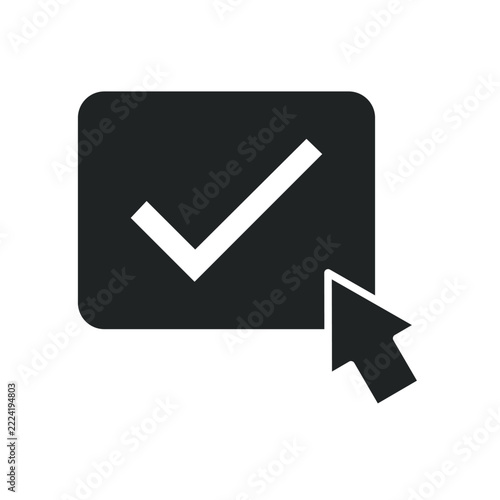 Click Choice icon. Solid glyph series icon