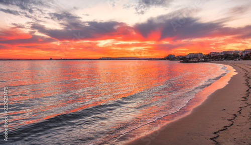sunset on the beach