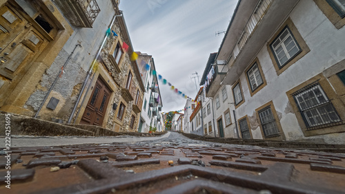 Low Angle Long Exposure Street in Historic Braganza
