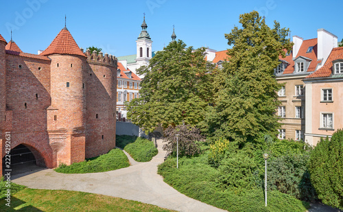 Warsaw Old Town on a sunny day, Poland.