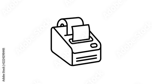 Cash register icon, isolated on transparent background