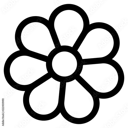 Cute Flowers Coloring Illustration