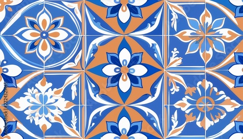 Mexican Talavera inspired vector background