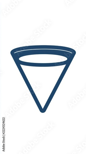Minimalist sales funnel icon design for business growth strategy illustration and data marketing concept visualization graphic