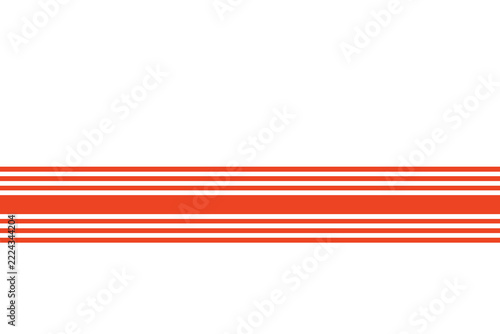 OrangeRed color horizontal straight line on white background.