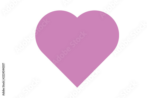 hardOrchid2 color heart on white background. Representation of love.