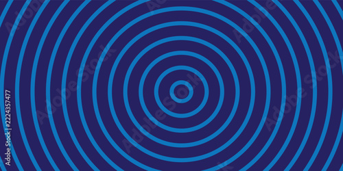 Garis geometris bercahaya biru abstrak pada latar belakang biru tua. Pola garis lingkaran biru mengkilap modern. Konsep teknologi futuristik. Cocok untuk sampul, poster, spanduk, brosur, 