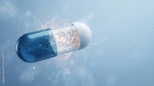 Futuristic Medical Capsule Exploring Internal Body