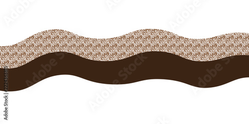 
Minimalist Brown Sogan Batik Wave - Corporate Clean Banner with Text Space