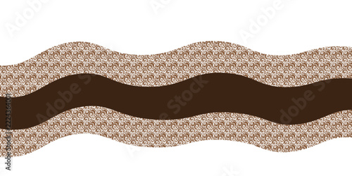 
Luxury Javanese Sogan Batik Wave - Premium Keraton Brown Traditional Sandwich Banner