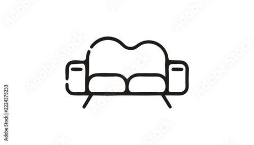 cartoon armchair isolated on white background