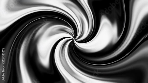 Abstract black and white swirling vortex design background