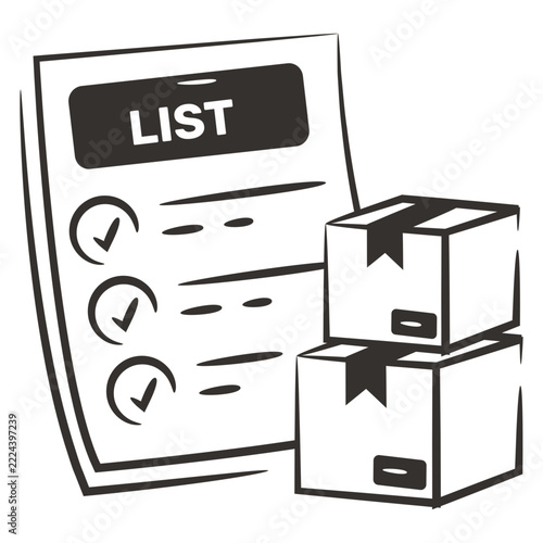 Perfect design icon of logistic list