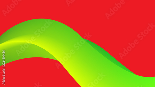 Abstract fluid dynamic wave background in red and green for Christmas event design