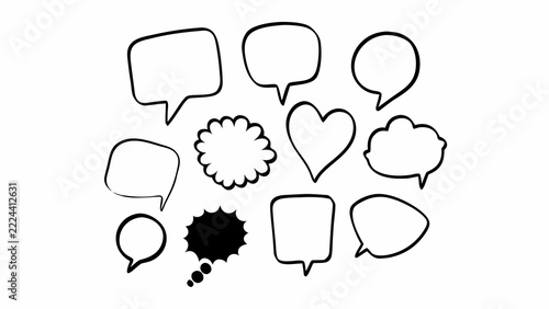 Dialogue clouds offer an assortment of sketchy callout shapes designed for annotations and comic style graphics.