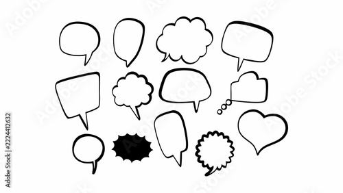 Speech bubbles provide a diverse collection of hand-drawn dialogue shapes for creative visual storytelling.