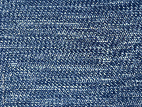 Blue Denim Fabric Texture Background with Diagonal Weave	