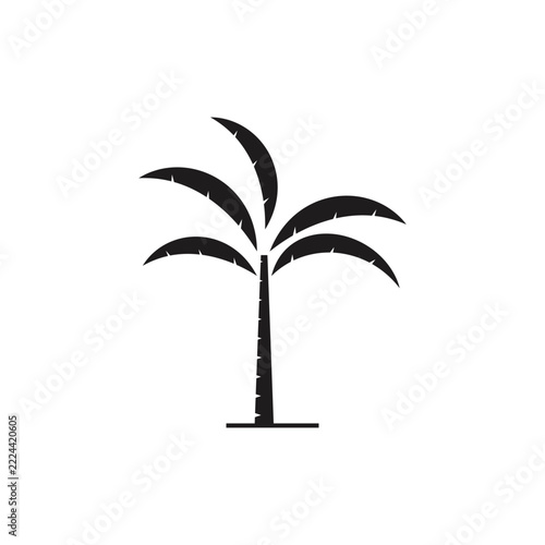 Palm tree summer logo template