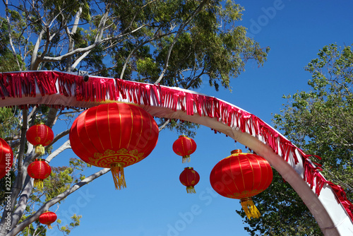 Chinese New Year Decoration in a California City