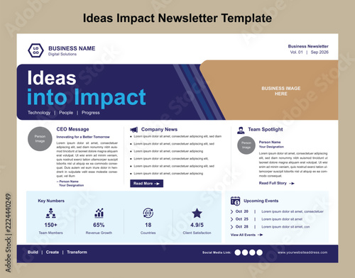 Ideas Impact Business Newsletter Template