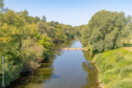 Wisloka river in Mielec, Poland.