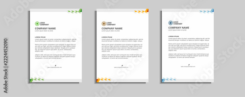 modern corporate letterhead template design