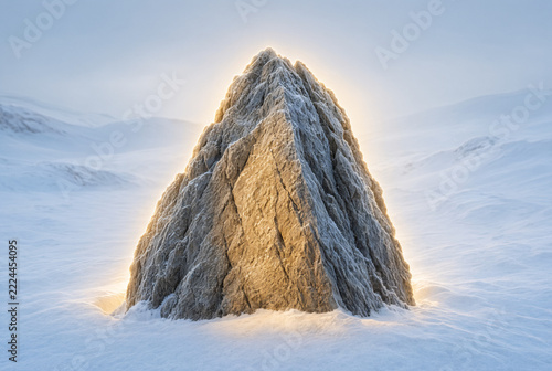 Warm Blanket of Light Wrapping Cold Rock for Compassion