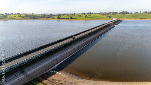 Road over Blithfield Reservoir, Staffordshire, England